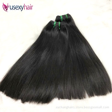 Wholesale super double drawn hair bundle unprocessed raw virgin cuticle aligned hair vendors Vietnamese bone straight hair